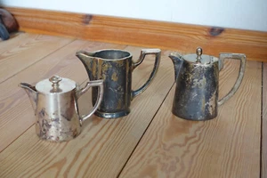 Milchkännchen Kaffekännchen Tee versilbert Hotel Art deco antik - Bild 1 von 6