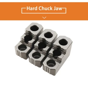 Neu 8" harte Spannbacken 1,5mmx60 CNC Drehmaschine 3 Set Drehbankfutter 3 Löcher 2 Stufen - Bild 1 von 12