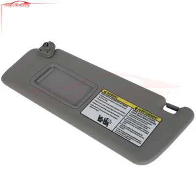Left Fits 2004-2007 Toyota Highlander Driver Side Gray Sun Visor Shade w/ Mirror - Imagem 1 de 4