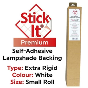 Stick It Lampshade Material (Tube) WHITE PVC Roll 50cm x 146cm - Picture 1 of 3
