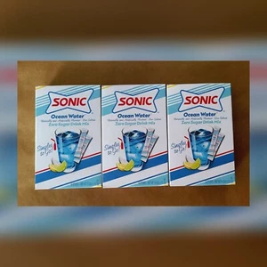 3-PK Sonic Ocean Water Drink Mix  Zero Sugar Singles to Go Packets SAME-DAY SHIP - Picture 1 of 5