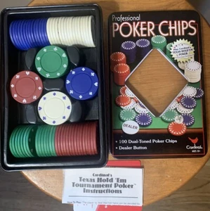 Cardinal Professional Poker Chips 100 Pcs Dealer Button Brand New - Picture 1 of 1