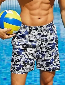 3 Pcs 2024 Summer Men New Breathable Beach Pants Sport Casual M Camo Shorts Swim - Picture 1 of 1