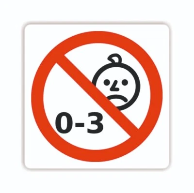 GM 300 Not Suitable For Children Under 3 Years Warning Stickers Vinyl Waterproof