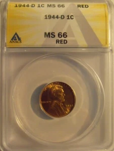 1944 D Lincoln Cent High Grade MS66 RED (44D569) - Picture 1 of 4
