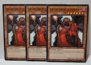 YUGIOH LICH LORD KING OF THE UNDERWORLD X3 COMMON  LIGHT  PLAYED  - Picture 1 of 1