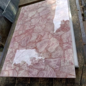 48"x24" Rose Quartz Counter Top Dining Slab for Patio Living Room Decor - Picture 1 of 9