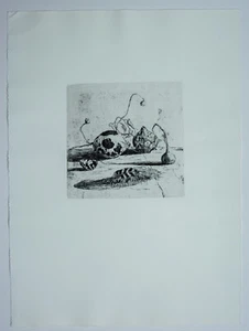 Klaus Magnus: Radierung "Stilleben mit Quitte" handsign. datiert 1985 - Bild 1 von 5