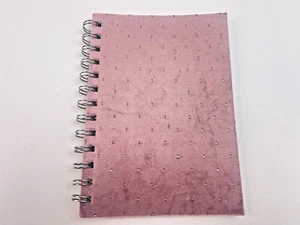 Soft Pink Velvet Diamond Cover Spiral Notebook Journal or Blank Sketch Book Pad - Picture 1 of 5