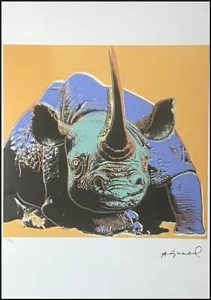 ANDY WARHOL * Black Rhinoceros * signed lithograph * limited # 34/125 - Bild 1 von 9