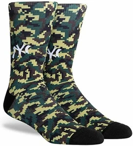 NEW YORK YANKEES MLB PKWY MENS MILITARY DIGI CAMO CLASSIC FIT CREW SOCKS L 6-12 - Picture 1 of 5