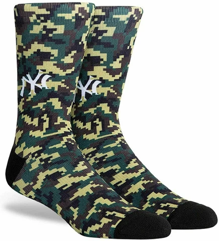 NEW YORK YANKEES MLB PKWY MENS DIGI CAMO CLASSIC FIT CREW SOCKS L 6-12 Cover