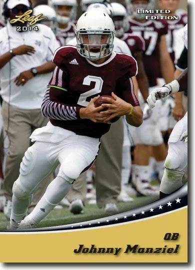 Lote de 25 quilates Johnny Manziel 2014 hoja limitada novatos oro rc marrón Foto 1 de 1