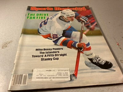 14 de mayo 1984 revista Sports Illustrated Mike Bossy NHL Stanley Cup Hockey Foto 1 de 3