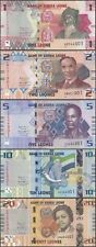 Sierra Leone 5 SET B129 - B133 1 to 20 New Leones 2022 New denomination @ EBS