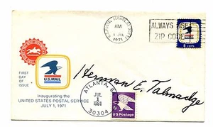 Autogramm HERMAN TALMADGE US Senator Demokrat GA zum FDC Post Office Jubiläum - Bild 1 von 2
