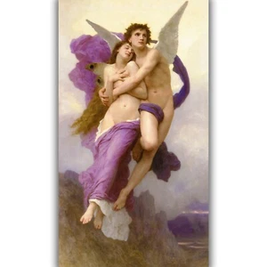 Die Entführung der Psyche von William Bouguereau Giclée Leinwanddruck - mehrere Größen - Bild 1 von 7