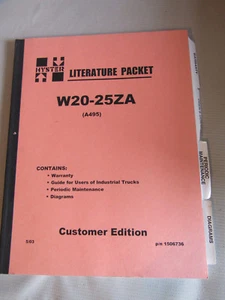 2003 Hyster W20-25ZA A495 Forklift Periodic Maintenance Diagrams Manual 1506736 - Picture 1 of 11