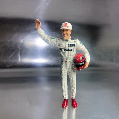 1/18 scale Michael Schumacher Figure for Hotwheels F1 MB White Finshed product - Image 1 of 3