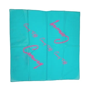 "Bandana rosa azul vintage años 80 Conway Twitty 22"" x 22" - Imagen 1 de 4