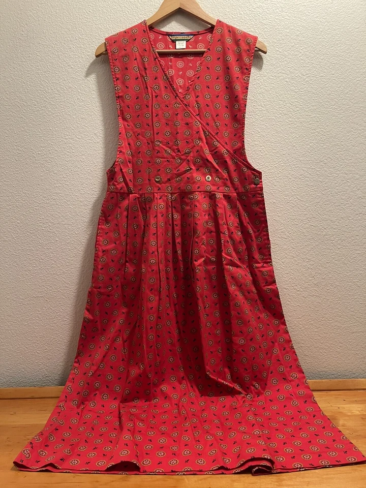 Vestido Náutico Bryn Connelly De Colección Años 90 Rojo 100% Algodón Talla 10 Hecho en Japón Foto 1 de 4