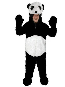 PANDA BÄR FELL KOSTÜM OFFEN EINHEITSGRÖSSE L-XL FASCHING KARNEVAL  MASKOTTCHEN  - Bild 1 von 1