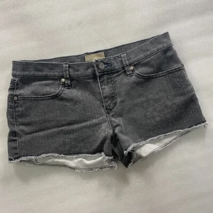 Roxy Denim Women's Size 5/27 Cutoff Shorts Logo Stretch Cotton Black Preowned - Picture 1 of 14
