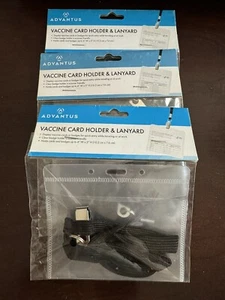 Advantus badge CARD HOLDER AND LANYARD 4'' X 3'' LOT OF 3 - Picture 1 of 1