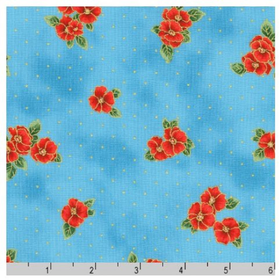 Poppy Hill: Poppy Sky- Robert Kaufman Sold by the Yard - Image 1 of 1