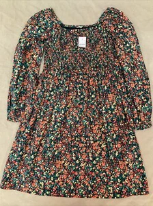 Crewcuts 14 Girls Smocked Dresss Floral Green Nwt $79 - Picture 1 of 7