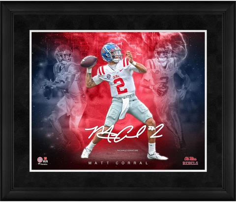 Matt Corral Ole Miss Framed 16" x 20" Stars of the Game Collage Cover
