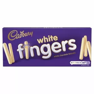 Cadbury Fingers White Chocolate Biscuits 114g - Pack of 3 - Picture 1 of 3