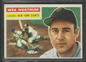 1956 TOPPS # 156 WES WESTRUM NEW YORK GIANTS GB EX/NM+ - Picture 1 of 2