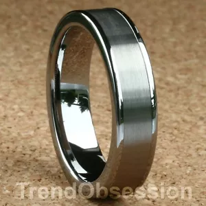 Wolframhartmetallring Herren Hochzeitsband Größe 11 - Bild 1 von 1