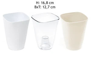 Orchideentopf Rund Übertopf Pflanzentopf Transparent Blumentopf 2 Modelle - Bild 1 von 9