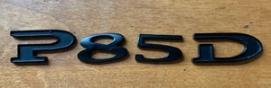 Tesla P85D Emblem Badge Decal Black Tesla Model S - Picture 1 of 1
