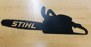 Stihl chainsaw metal wall art plasma cut sign gift idea husky tree logs - Picture 1 of 1