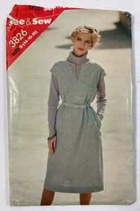 Butterick 3826 locker sitzender Kurzarm Pullover Muster 14-18 ungeschnitten - Bild 1 von 3