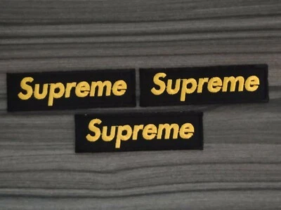 3 pcs Black&yellow Sup Patches Embroidered Iron or Sewn on Jacket Hat Shirt  - Image 1 of 4