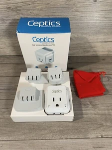 PAK-ME Israel Travel Adapter Set Type C, G, H - USB & USB-C Ports + 2 US Outlets - Picture 1 of 6