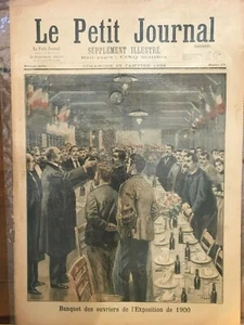 Originaldruck französische Zeitung Petit Journal datiert 1898 Arbeiterausstellung für 1900 - Bild 1 von 2