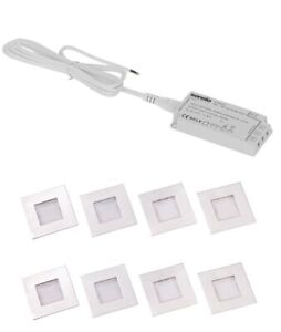 Sensio LUCE LED Square Kitchen Cabinet Kick Board Plinth Lights - Cool White