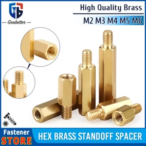 Hex Brass Standoff Spacer Male to Female M2 M3 M4 M5 M6 Pillar PCB Motherboard - Picture 1 of 262