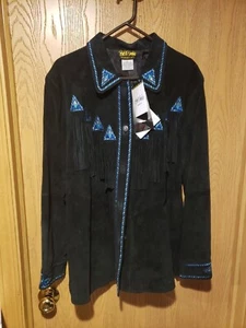 Nueva Chaqueta Bob Mackie PORTABLE ART LEATHER Para Mujer Talla XL ESTILO QVC. - Imagen 1 de 7