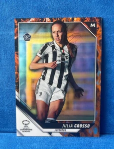 2022 Topps Chrome - UEFA WOMENS CL, JULIA GROSSO RC **INFERNO REFRACTOR** 63/75 - Picture 1 of 2