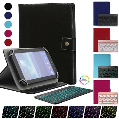 Funda universal con soporte de cuero con teclado para tablet Lenovo M10 10.1 10.3 10.6 Foto 1 de 4
