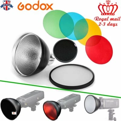 Reflector estándar Godox AD-S2 del Reino Unido con filtro de color AD-S11 para kit AD200/AD360