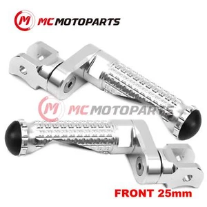 SILVER MPRO 25mm Extension Front Footpegs For MV Agusta 989R Brutale 2008+ - Picture 1 of 6