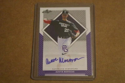 AUSTIN MAROZAS Autograph 2016 Leaf Perfect Game #1/1 Blank Back SAN JACINTO JC - Image 1 of 3