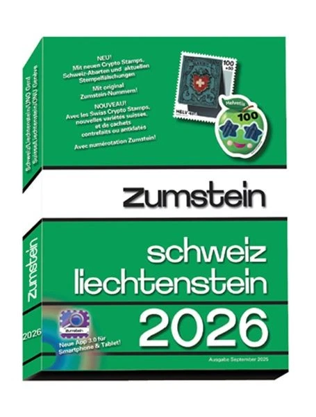 ZUMSTEIN Schweiz/Liechtenstein Briefmarken-Katalog 2026, in Farbe - Buchform